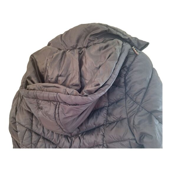 NICOLE MILLER Black Puffer Coat Hooded Jacket Womens Size Small Full Zip - Picture 13 of 16